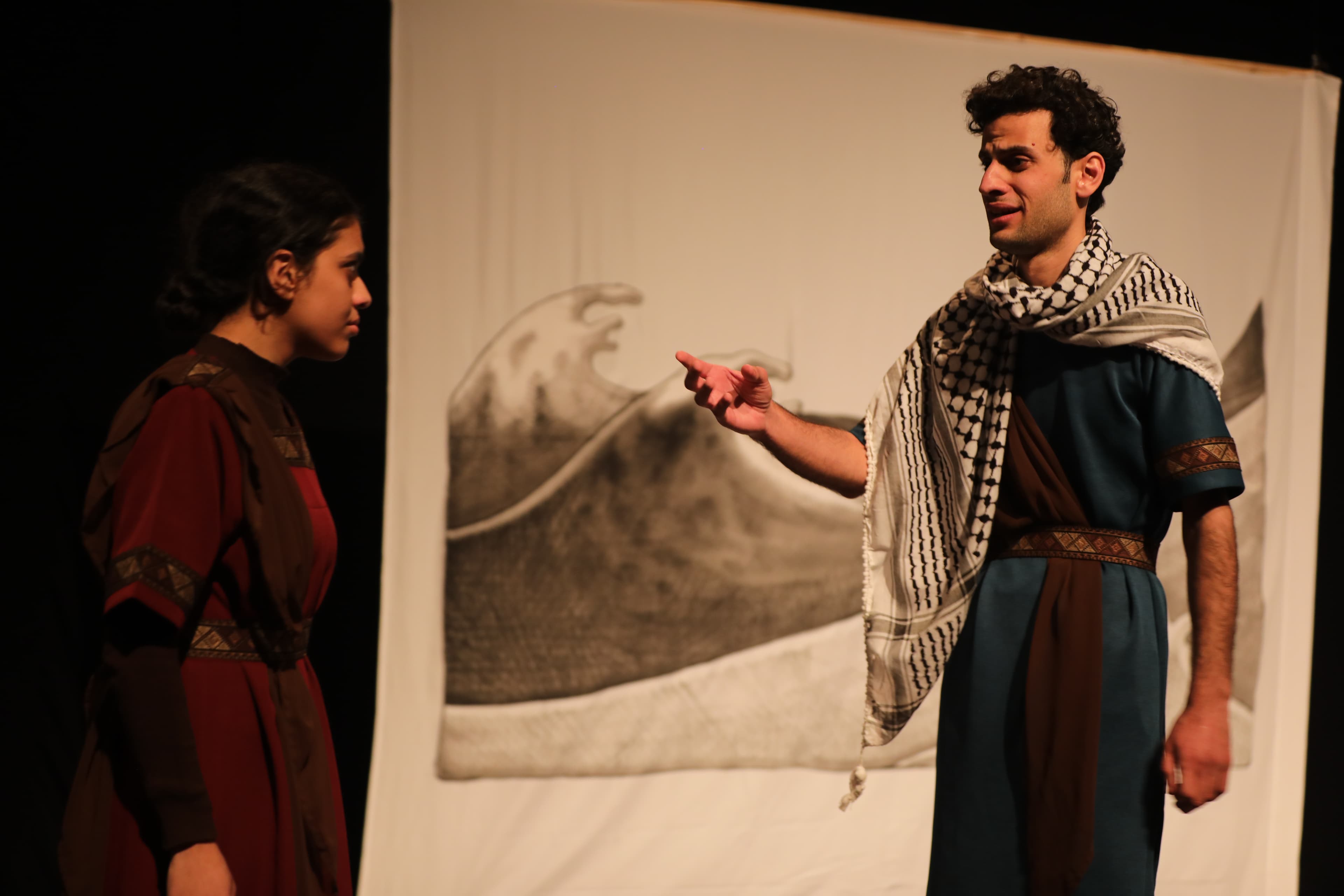 Actors performing All That's Left to Me on stage